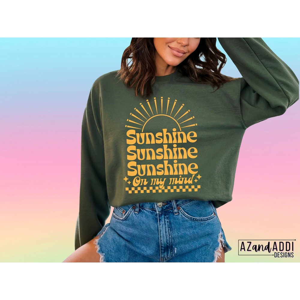 Retro summer sublimation digital download, sunshine on my mind png, summer vacation shirt design, trendy motivational summer, love sunshine - 5.jpg