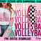 Retro volleyball png, volleyball lightning bolt, checkered volleyball, game day volleyball, volleyball sublimation design, volleyball mom - 1.jpg