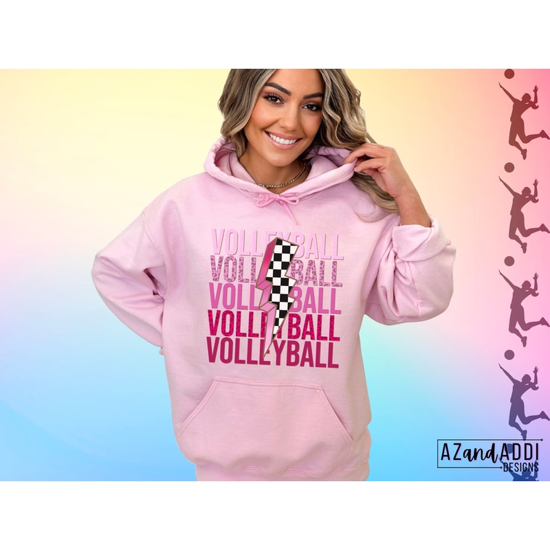 Retro volleyball png, volleyball lightning bolt, checkered volleyball, game day volleyball, volleyball sublimation design, volleyball mom - 2.jpg