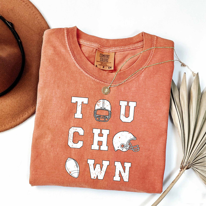 Comfort Colors® Retro Football Shirt, Touch Down Shirt, Game Day T-Shirt, Football Mom Shirt, Football Season Tee, Football Tshirt For Women - 1.jpg