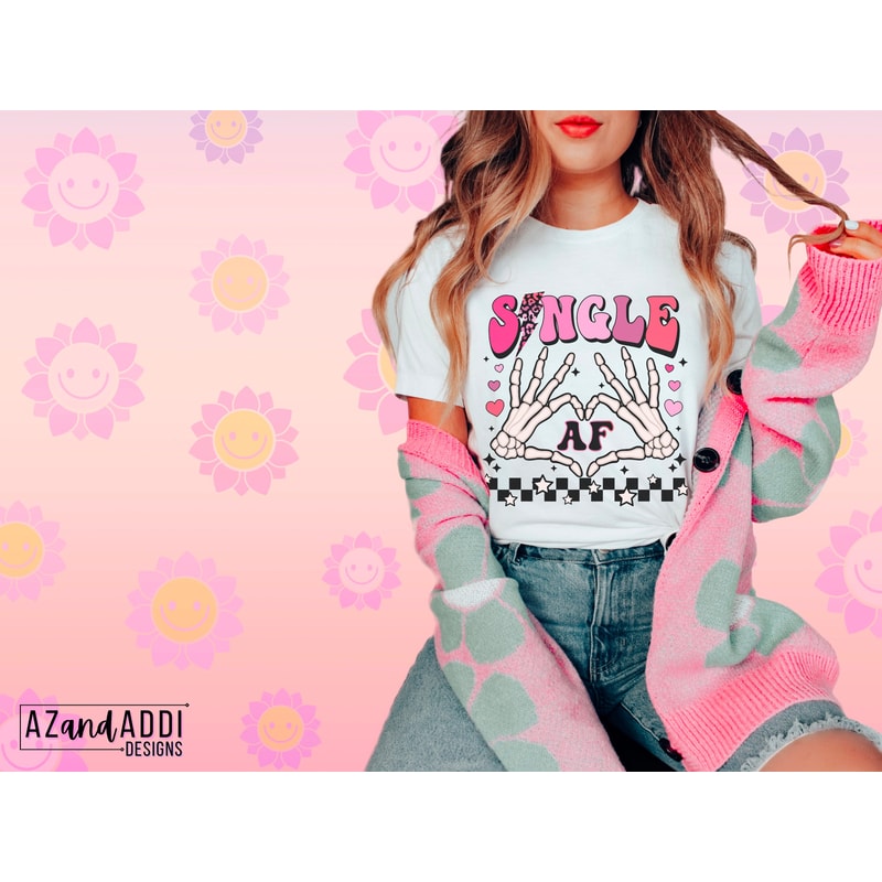 Single af png, retro valentines sublimation png, anti Valentine’s Day, funny Valentine’s Day png, skeleton png, valentine hearts, single png - 2.jpg