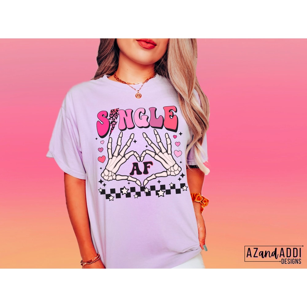 Single af png, retro valentines sublimation png, anti Valentine’s Day, funny Valentine’s Day png, skeleton png, valentine hearts, single png - 5.jpg