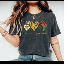 peace love juneteenth shirt, black lives matter, emancipation day shirt, juneteenth shirt, leopard shirt, freedom tee, c