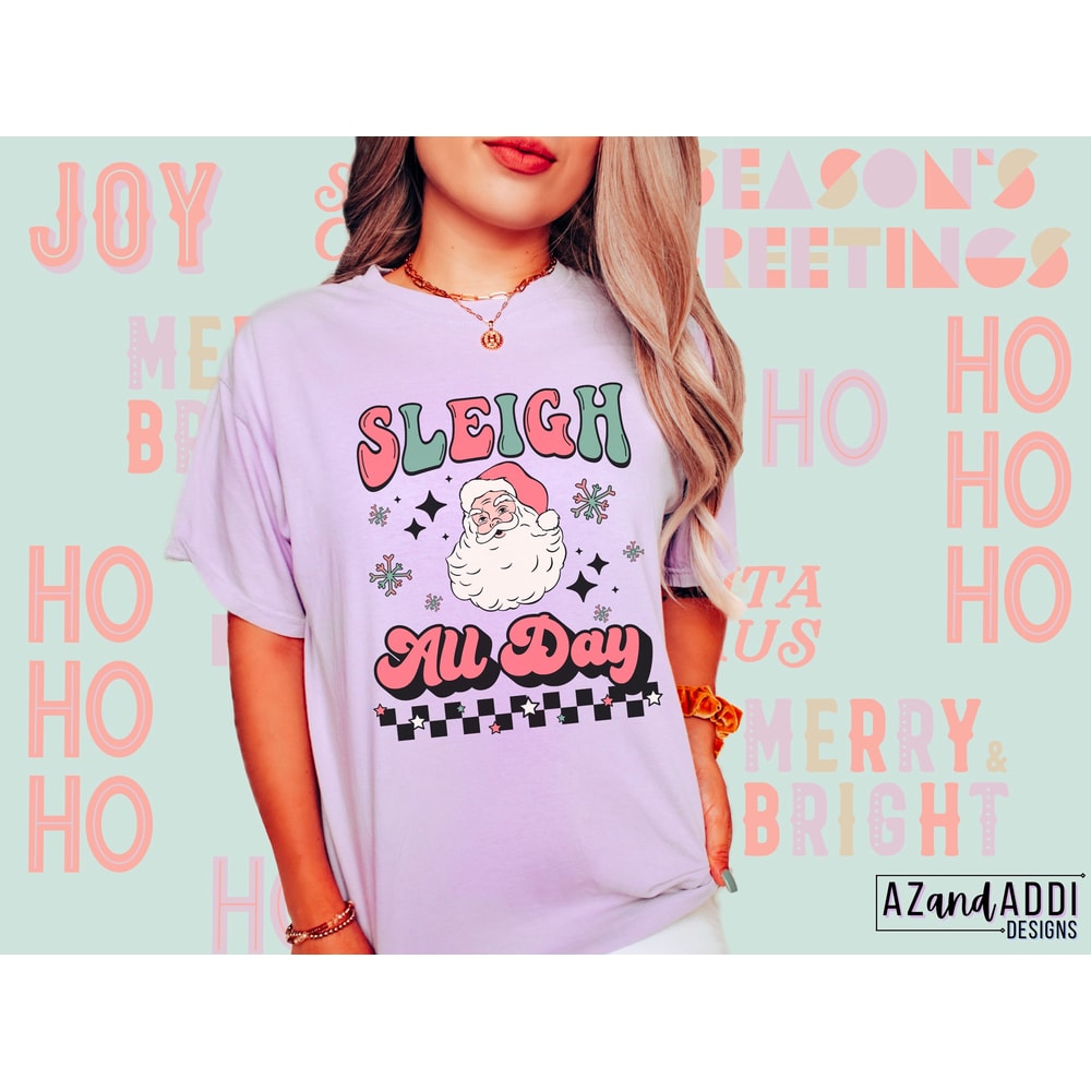 Sleigh All Day Png, Retro Santa Claus Png, Retro Christmas Sublimation Png, Santa Claus png, sleigh girl sleigh png, Christmas vibes png - 2.jpg