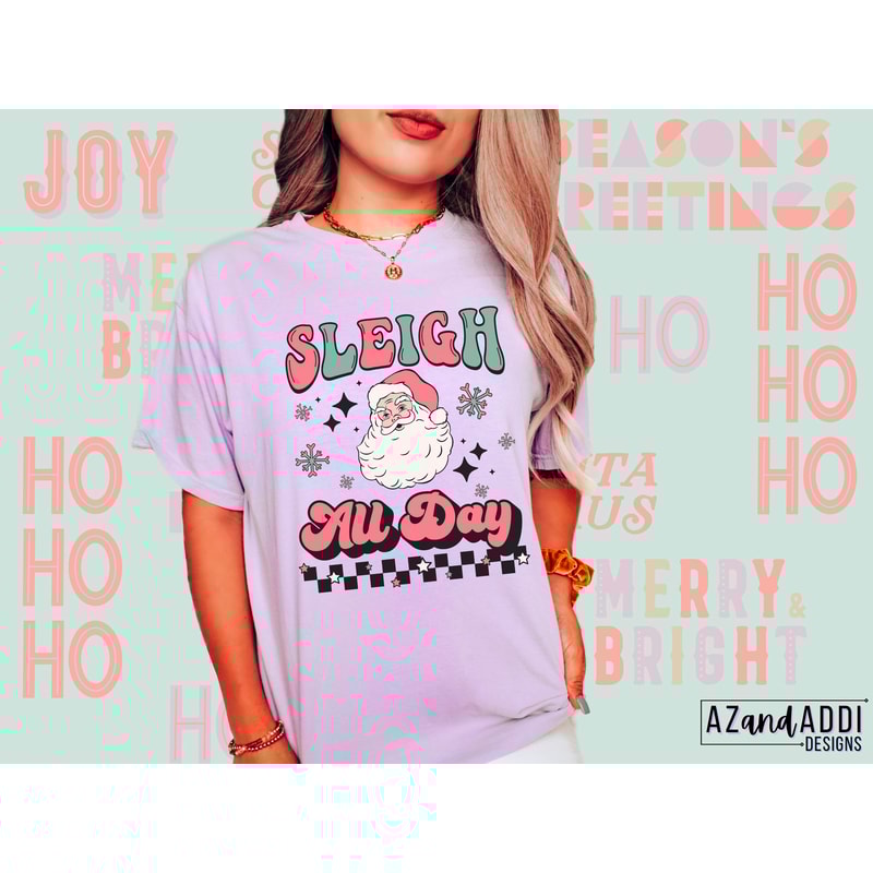 Sleigh All Day Png, Retro Santa Claus Png, Retro Christmas Sublimation Png, Santa Claus png, sleigh girl sleigh png, Christmas vibes png - 2.jpg