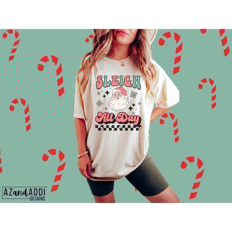 Sleigh All Day Png, Retro Santa Claus Png, Retro Christmas Sublimation Png, Santa Claus png, sleigh girl sleigh png, Christmas vibes png - 3.jpg
