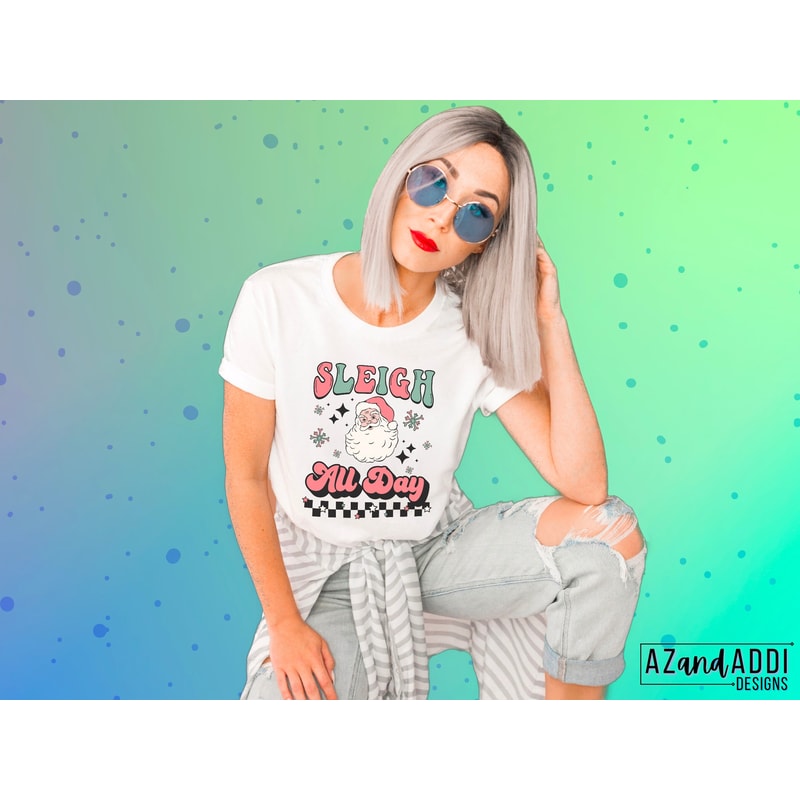 Sleigh All Day Png, Retro Santa Claus Png, Retro Christmas Sublimation Png, Santa Claus png, sleigh girl sleigh png, Christmas vibes png - 4.jpg