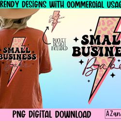 small business babe png, small business owner, retro lightni