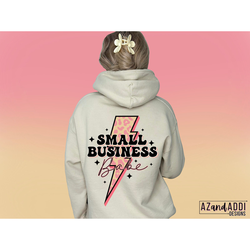 Small business babe png, small business owner, retro lightning bolt png, boss babe sublimation design, women ceo png, retro entrepreneur - 2.jpg