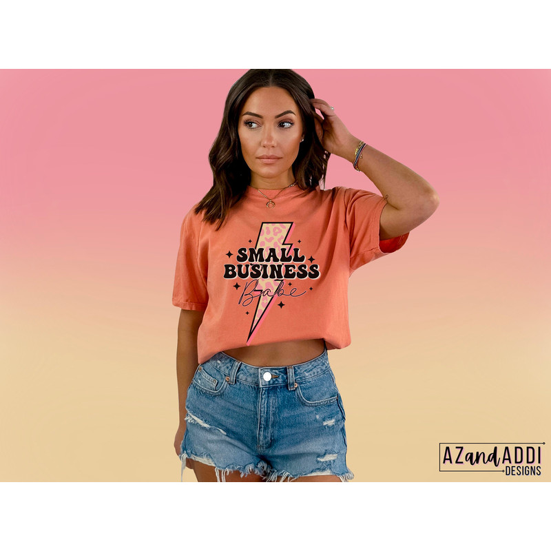 Small business babe png, small business owner, retro lightning bolt png, boss babe sublimation design, women ceo png, retro entrepreneur - 6.jpg