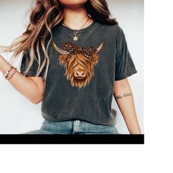 highland cow shirt, western shirt, country shirt, cow t-shirt, farm life, country girl, cowgirl shirt, southern shirt, r