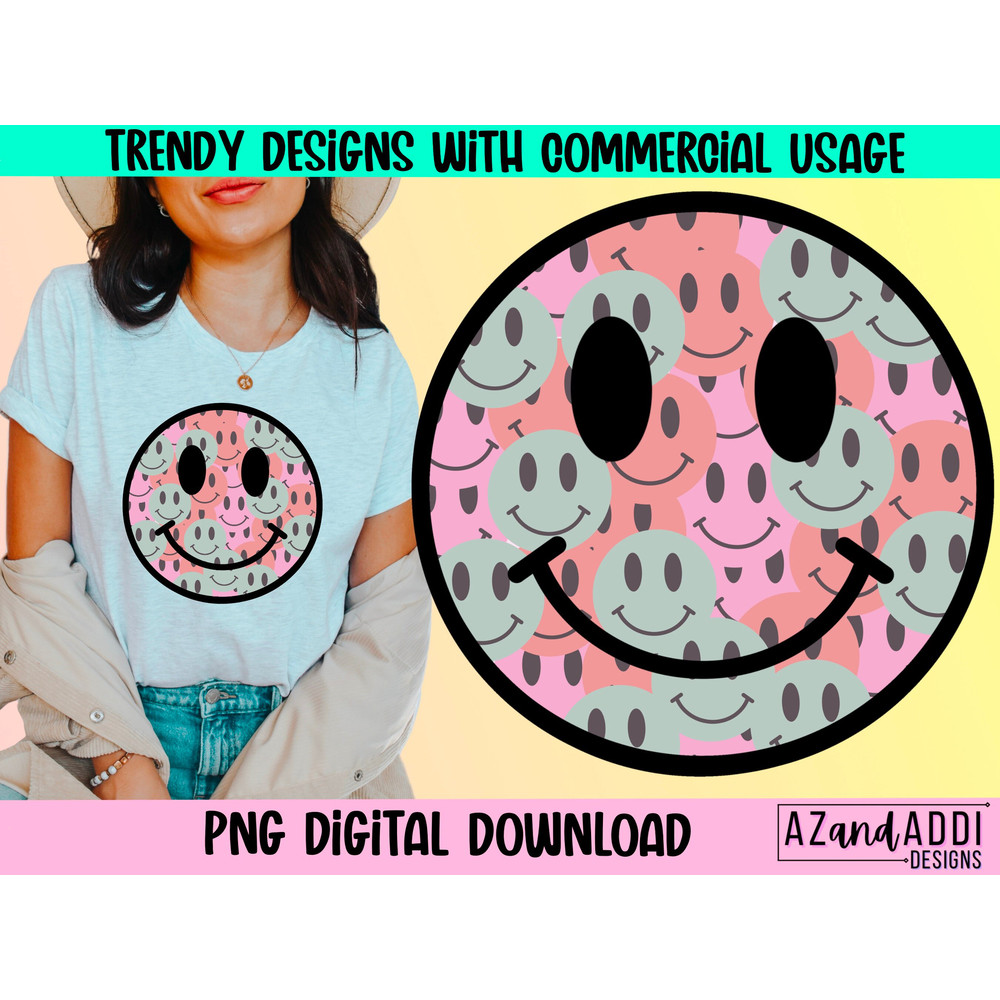 Smiley face png, retro smiley face, retro sublimation designs download, happy face png, good vibes, simple smiley, smile face pattern - 1.jpg