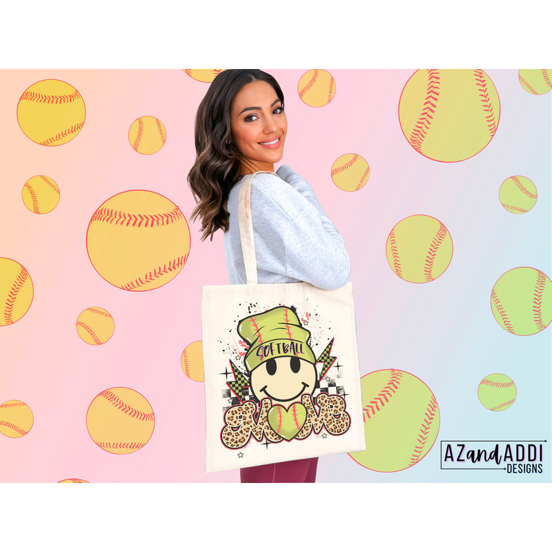 Softball mom png, retro sports sublimation design, smiley face png, sports beanie png, softball png, trendy front and back digital download - 5.jpg