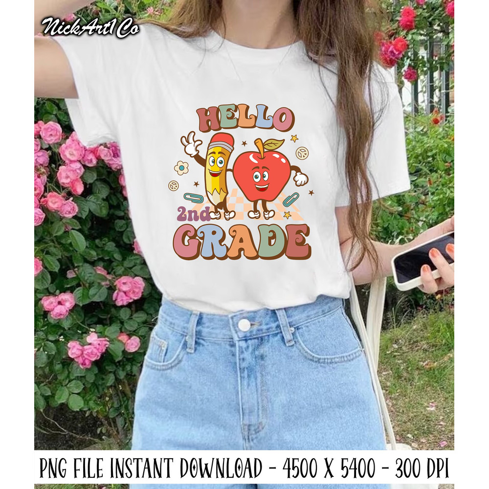 Hello 2nd Grade Png, Hello Second Grade Png, Back To School, Hello Second Grade Rainbow Png, 2nd Grade, Second Grade Teacher Png, 2nd Grade - 1.jpg