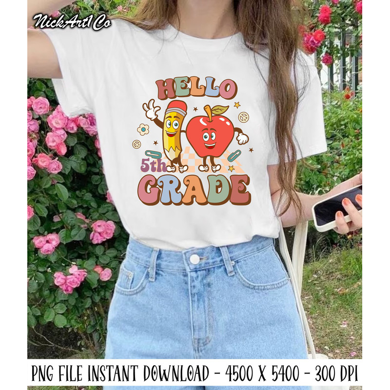 Hello 5th Grade Png, Last Day of School Png, Back To School Png, Fifth Grade Png, 5th Grade Team Png, Fifth Grade Teacher, Teacher Gift - 1.jpg