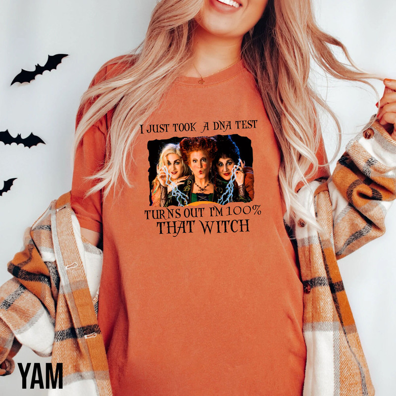 I Just Took A DNA Test Turns Out I'm 100% That Witch Comfort Colors Shirt, Sanderson Sisters Shirt, Hocus Pocus Shirts, Halloween Costume - 1.jpg