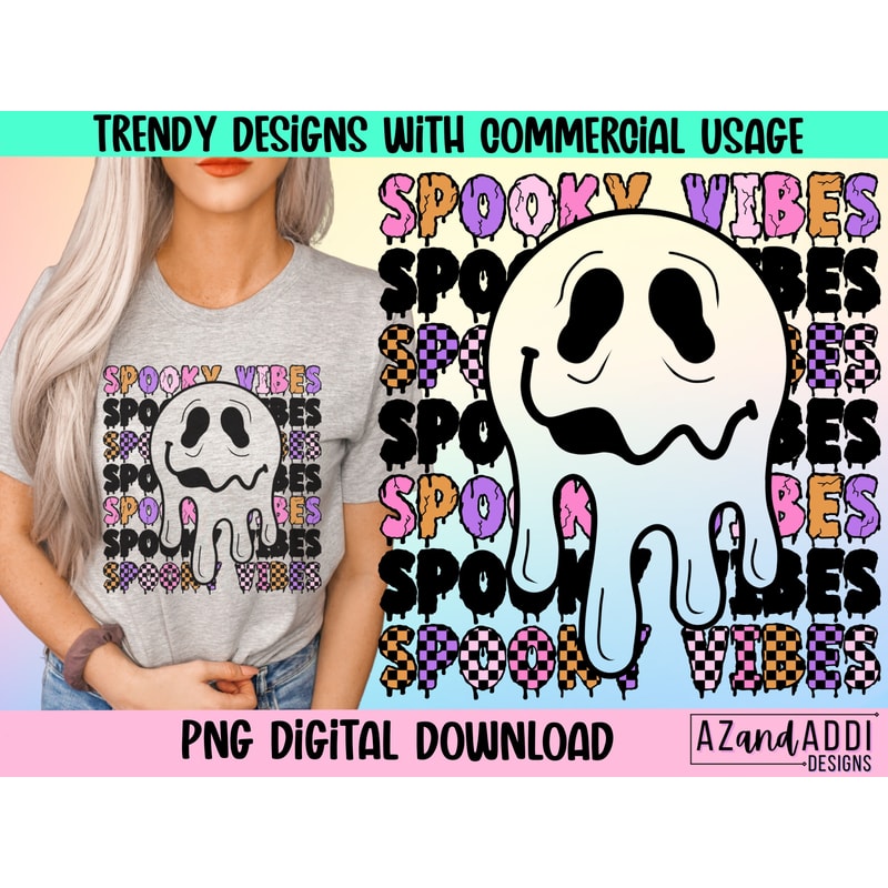 Spooky Vibes Sublimation PNG, Halloween Png, Retro Halloween sublimation, spooky ghost png, Fall vibes, Halloween vibes, spooky babe png - 1.jpg