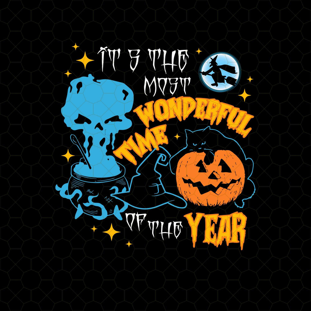 It's The Most Wonderful Time Of The Year Png, Retro Halloween Png, Black Cat Png, Witch Png, Spooky Season png, Fall Png, Autumn Png - 1.jpg