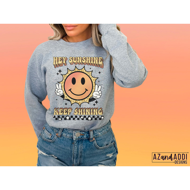 Retro sunshine png, hey sunshine keep shining png, retro smiley face, be the sunshine, sunshine on my mind, here comes the sun, smile face - 3.jpg
