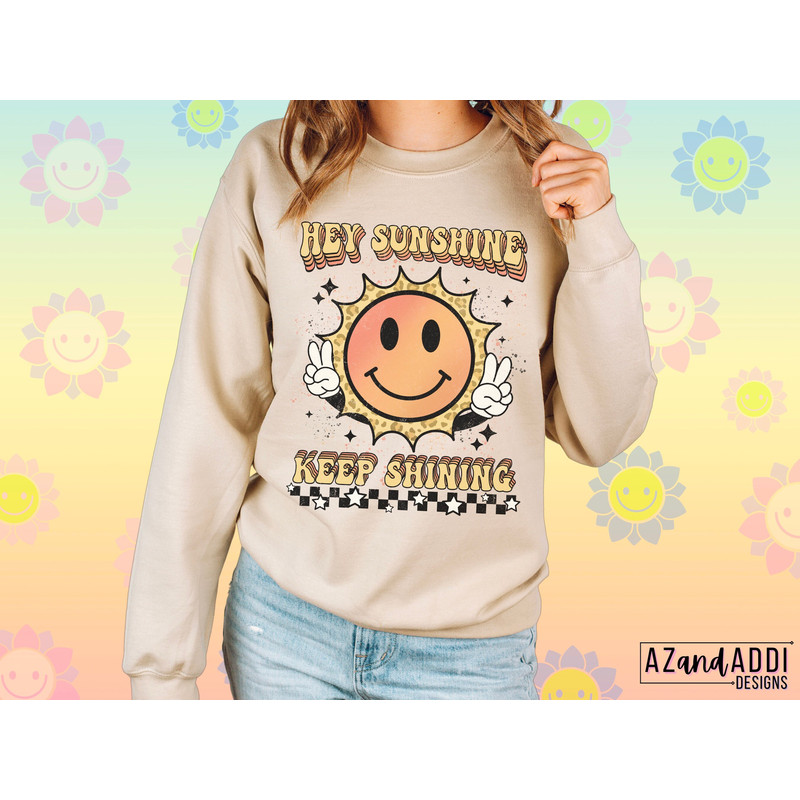 Retro sunshine png, hey sunshine keep shining png, retro smiley face, be the sunshine, sunshine on my mind, here comes the sun, smile face - 5.jpg