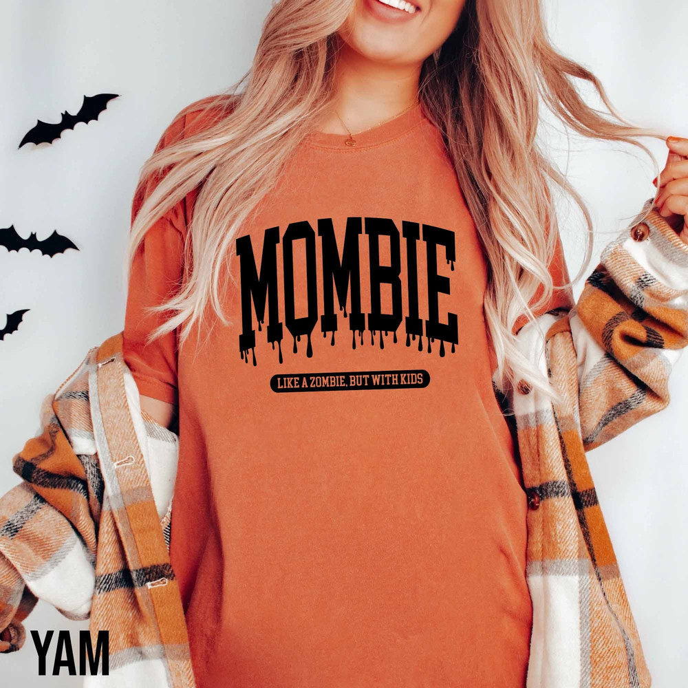 Mom Halloween Comfort Colors Shirt, Mombie Shirt, Mom Halloween Sweatshirt, Mombie Like A Zombie But With Kids Shirt, Mom Halloween Gifts - 1.jpg