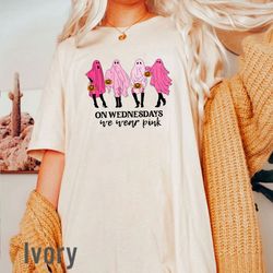 on wednesdays we wear pink  png,  mean girls ghost png,  pink ghost png,  mean girls halloween, hall