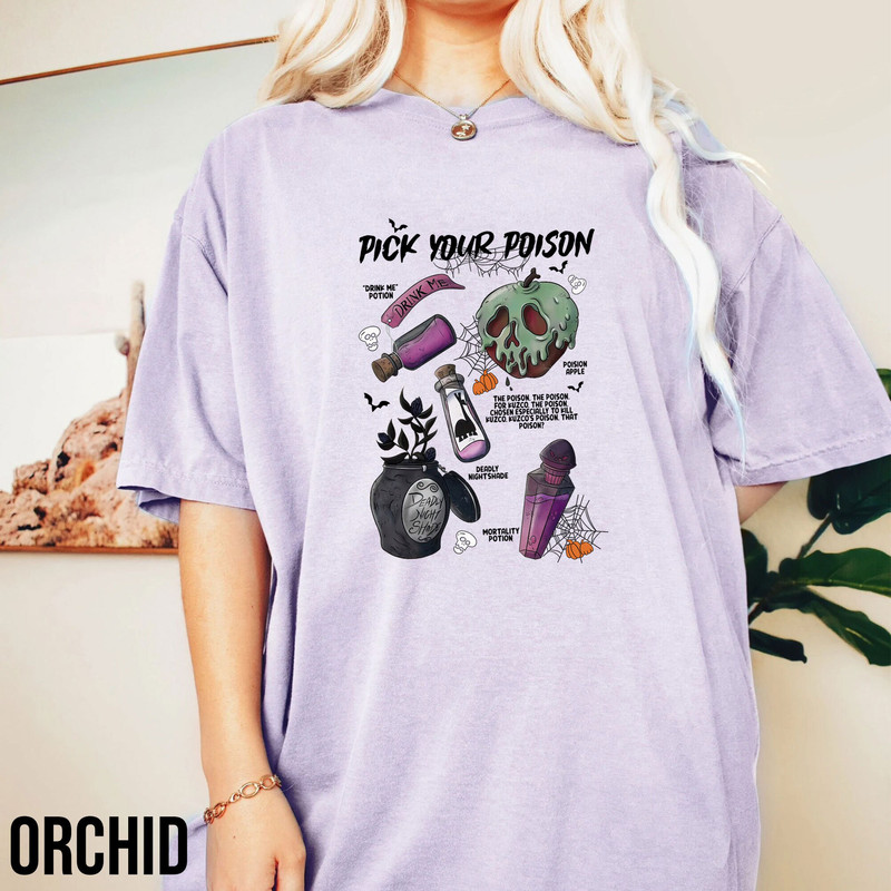 Pick Your Poison Comfort Colors Shirt, Pick Your Poison T-shirt, Pick Your Poison Sweatshirt, Retro Halloween Shirt, Halloween Gifts For Her - 1.jpg