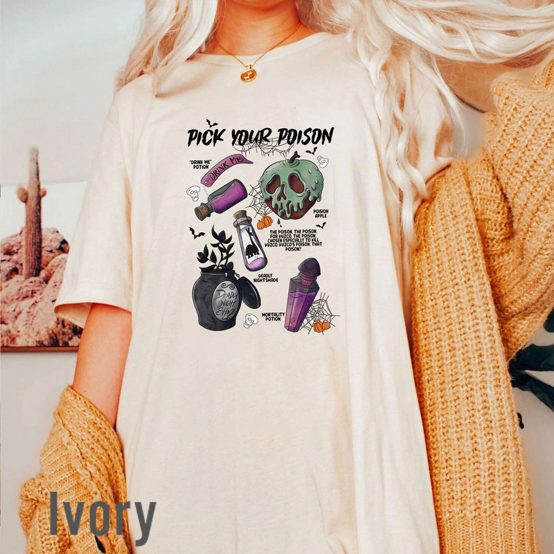 Pick Your Poison Comfort Colors Shirt, Pick Your Poison T-shirt, Pick Your Poison Sweatshirt, Retro Halloween Shirt, Halloween Gifts For Her - 2.jpg