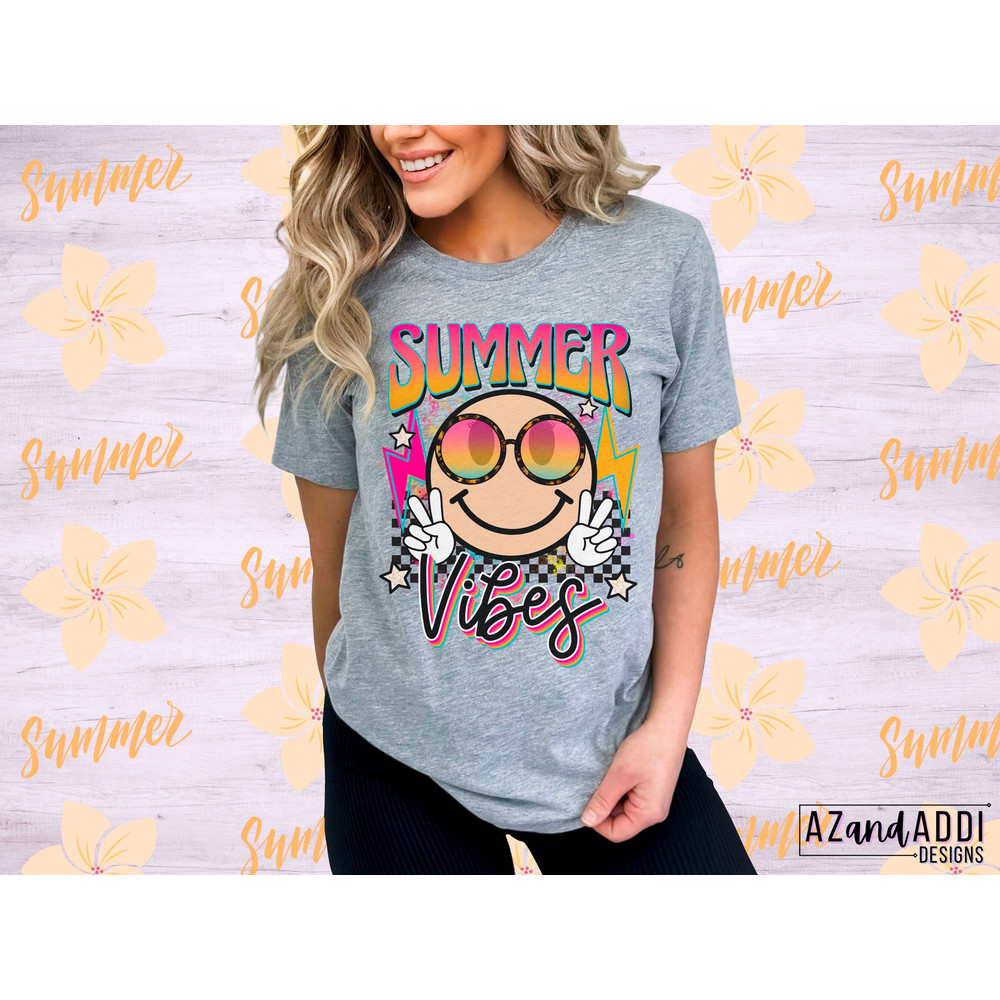 Summer vibes png, retro summer sublimation png, summer smiley face png, trendy summer design, cute summer png, retro trendy digital download - 3.jpg