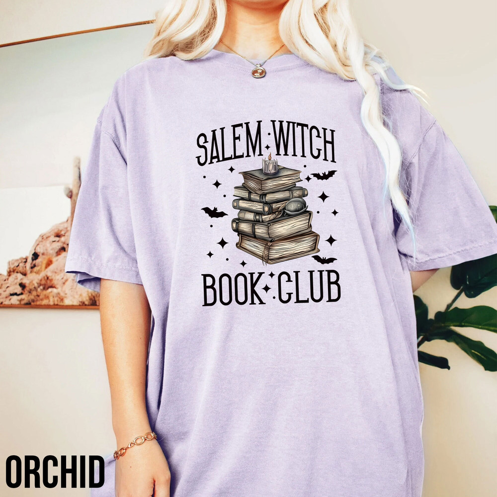 Salem Witch Book Club Comfort Colors Shirt, Salem Witch Book Club Shirt, Read More Books Shirt, Halloween Gifts For Bookworm Book Lovers - 1.jpg