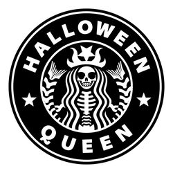 halloween queen starbucks sticker svg, starbucks queen svg