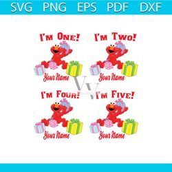 elmo i am one svg, birthday svg, happy birthday svg, 1st birthday svg, 2nd birthday svg, 4th birthday svg, 5th birthday