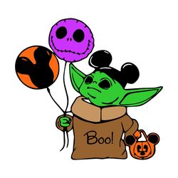 Halloween Baby Yoda Mickey Mouse SVG, Star Wars SVG