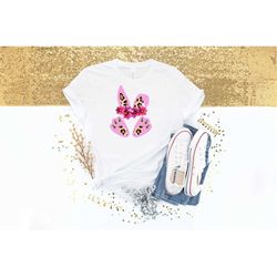 girls easter shirt - easter bunny shirt - personalized easter shirt - leopard bunny - leopard easter shirt for kids