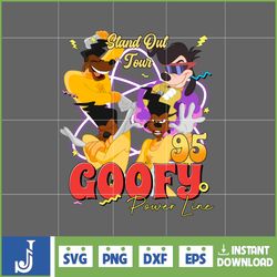 goofy powerline stand out tour svg, design svg, goofy powerline max goof, powerline world tour svg, powerline fanclub (1