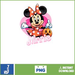 Halloween Y2k Barbie Mickey PNG, Halloween Fall Family Vacation PNG, Trick Or Treat Png, Spooky Vibes Png, Halloween, In