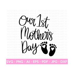first mother's day svg, mom shirt svg, mother's day gift, mom life, blessed mama, hand lettered mom quotes, cut files fo