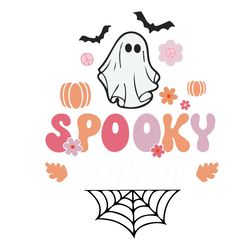 ghost spooky season halloween spider web svg