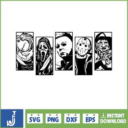 horror movie characters svg horror movie characters svg, michael myers svg, jason voorhees svg, scream svg (15)