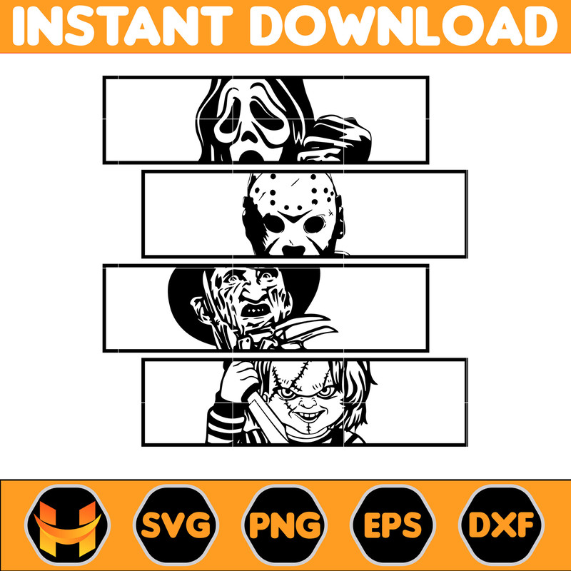 Horror Movie Characters Svg Horror Movie Characters svg, Michael Myers svg, Jason Voorhees SVG, Scream svg, Chucky Svg, Halloween svg (17).jpg