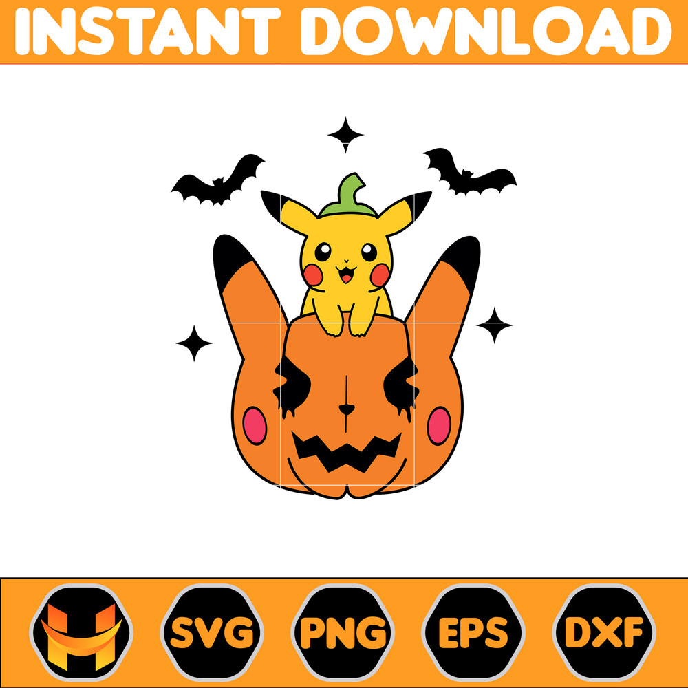 Horror Pikachu Halloween Svg, Halloween Pikachu Horror Characters Svg, Horror Mickey Balloon Svg, Halloween Party (8).jpg