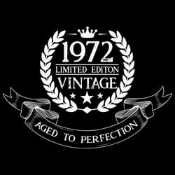 50th in 2022 birthday vintage 1972 svg silhouette, birthday svg