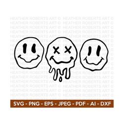 melting faces svg, scary face svg, groovy face, halloween svg, melted face shirt svg, scary shirt svg, cut file for cric
