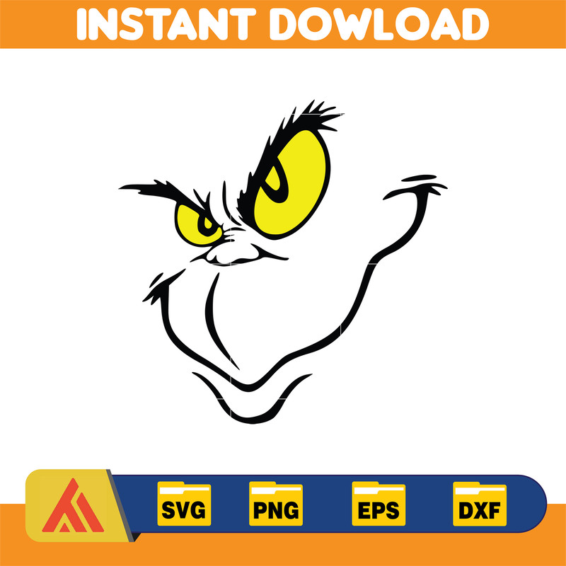 Grinch SVG, Grinch Christmas Svg, Grinch Face Svg, Grinch Hand Svg, Clipart Cricut Vector Cut File, Instant Download (306).jpg