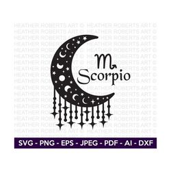 scorpio svg, scorpio zodiac moon svg, zodiac signs svg, astrology signs svg, zodiac symbols svg, constellation signs svg