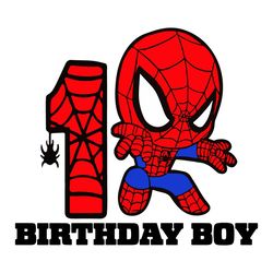 1st Birthday Marvel Spiderman SVG, Birthday SVG