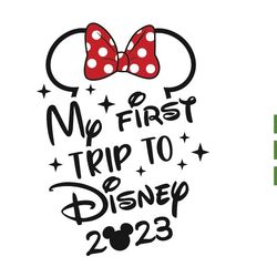 my first trip to disney 2023 svg, mouse family trip 2023 svg, mickey mouse and minnie mouse head, my first trip svg
