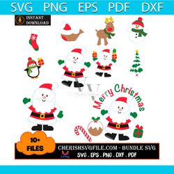 christmas santa claus svg, 10 files of santa claus svg