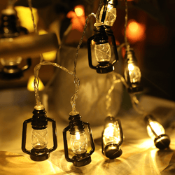 Halloween Retro Kerosene Lamp Style Holiday Room Decorative String Lights