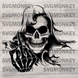 Ghost Middle Finger Svg PNG, DXF, EPS